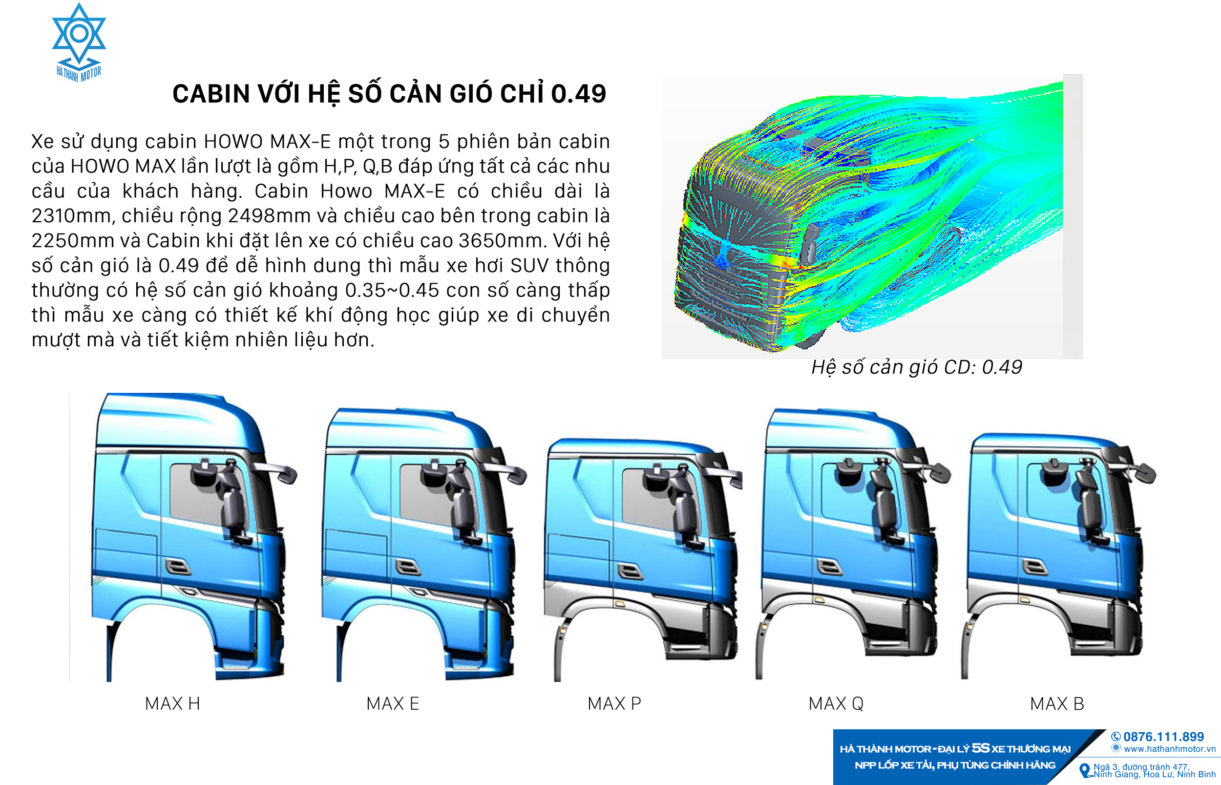 Nội thất Đầu Kéo Howo Max 440Hp Cầu Láp