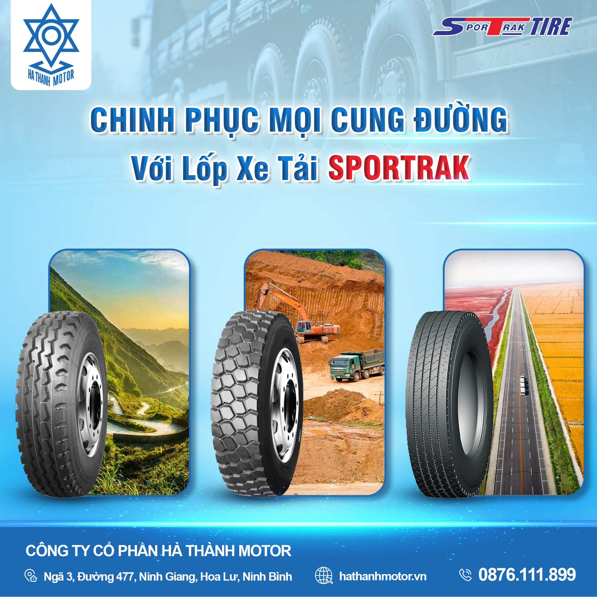 CHINH PHỤC MỌI CUNG ĐƯỜNG – Với Lốp Xe Tải SPORTRAK